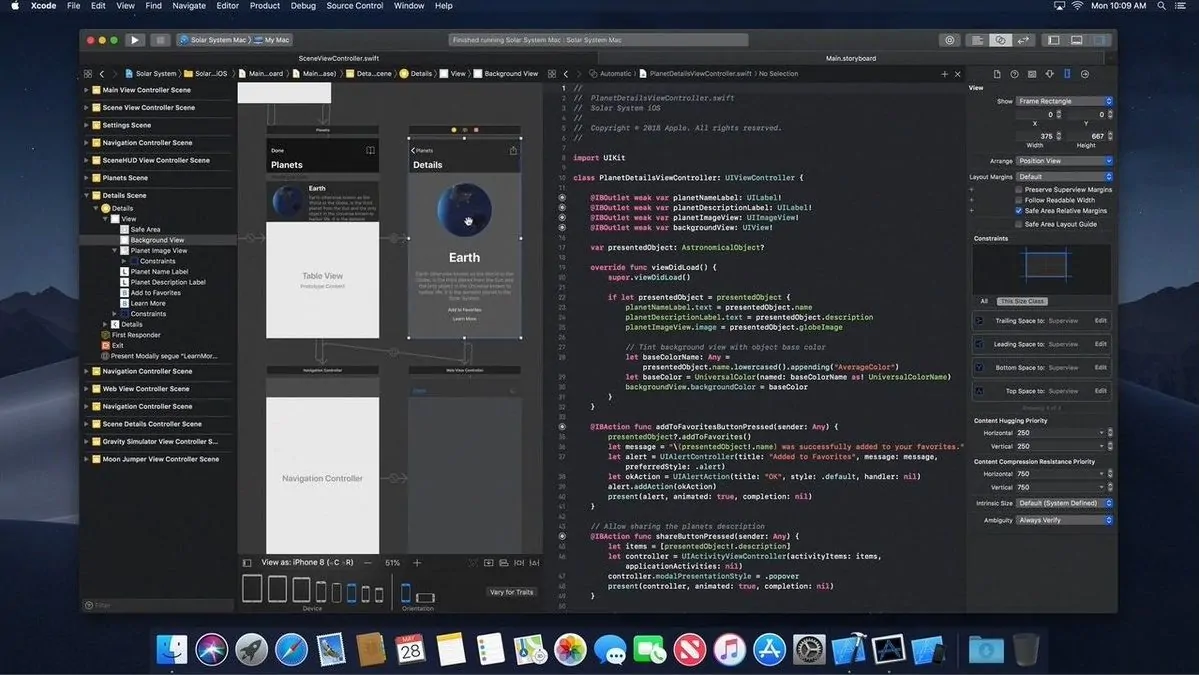 desktop apps frameworks for the macos xcode 10 screenshot