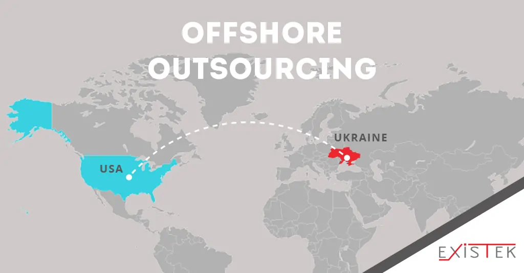 offshore software development illustration scheme