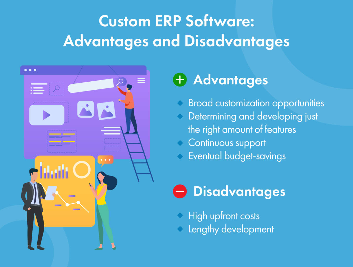 custom ERP software: pros and cons