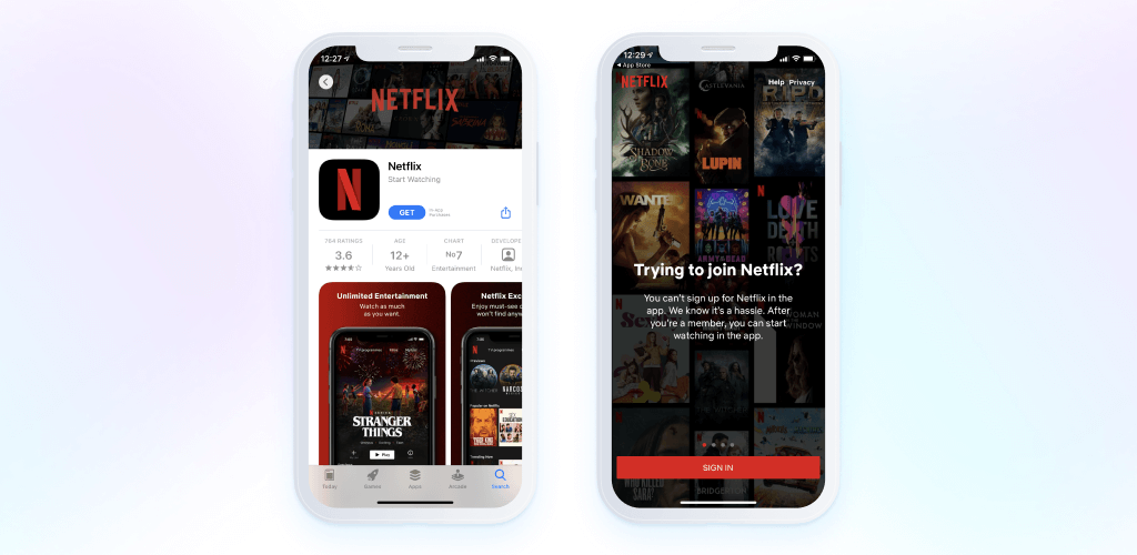 Netflix - app screenshots