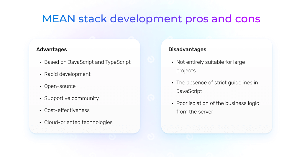 MEAN stack development pros and cons