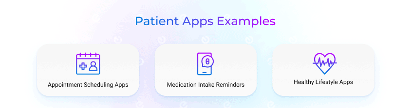 Patient app examples in mhealth images