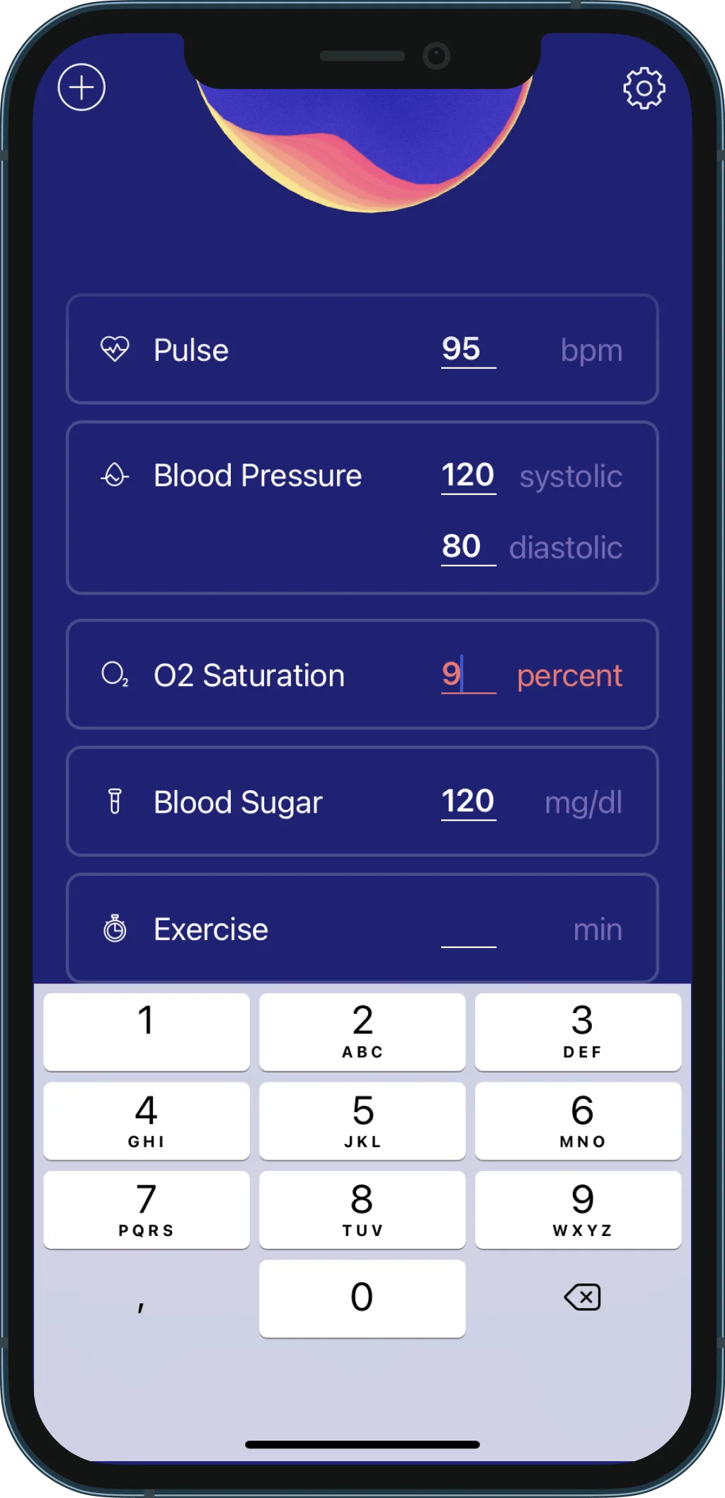 mhealth app example mobile screen
