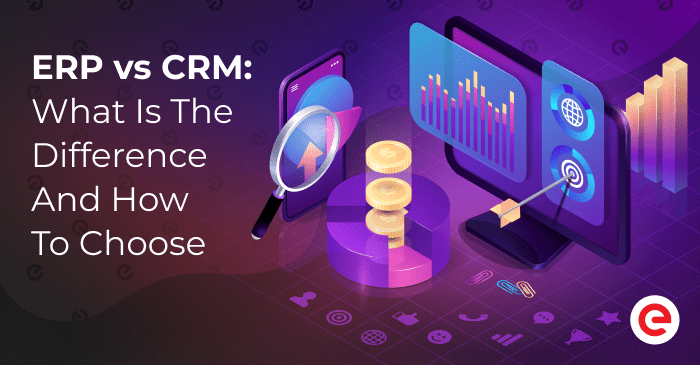 ERP vs CRM: what is difference and how to choose - blog cover