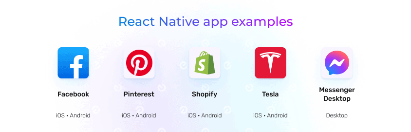 React Native app development example